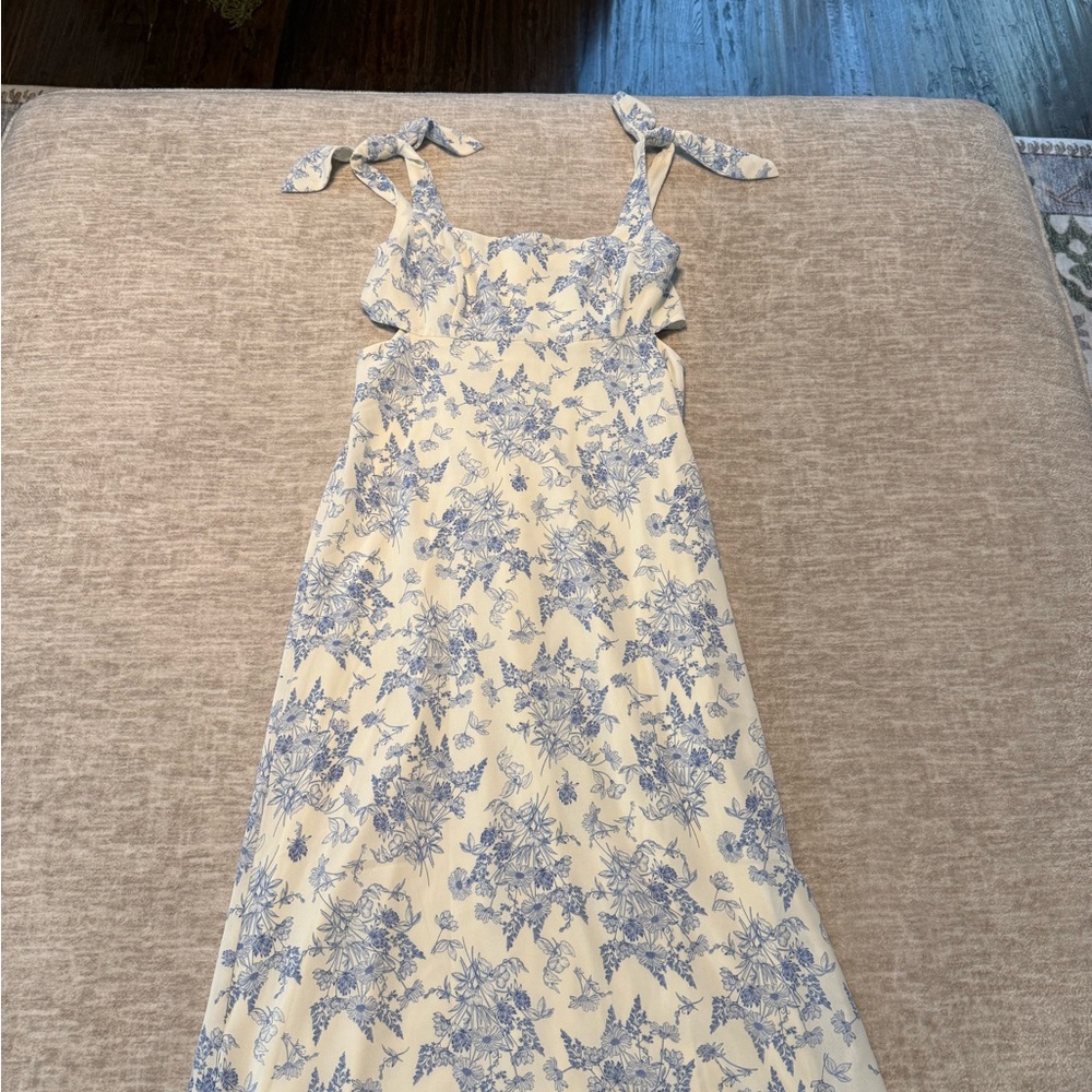 Laundry By Shelli Segal Blue Floral Dress